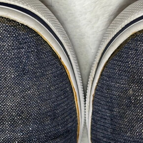 Vans Blue Denim Glitter Low Top Skate Sneaker Shoes Men's 8 Women’s 9.5 - Picture 4 of 11